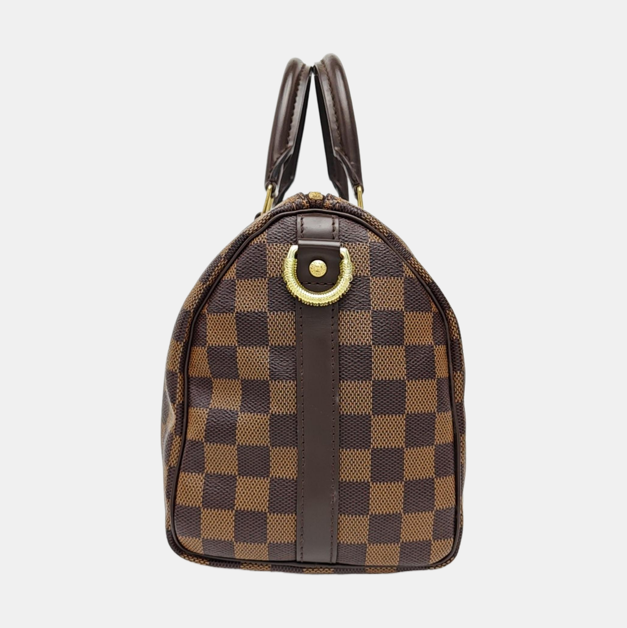 SPEEDY 25 Damier Ebene Coated Canvas Brown