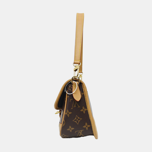 DIANE Monogram Coated Canvas Brown