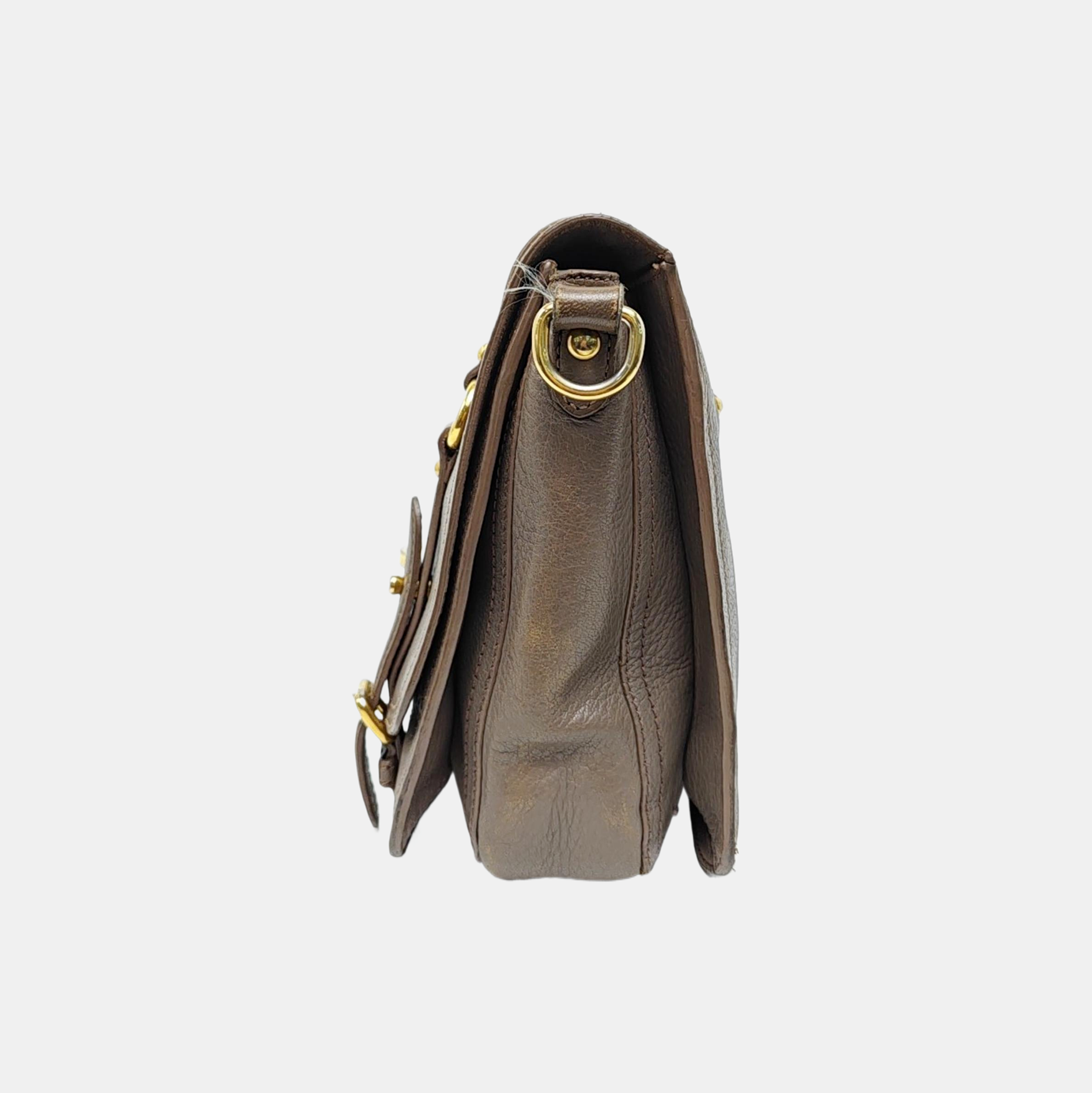Calfskin Shoulder Bag Gray