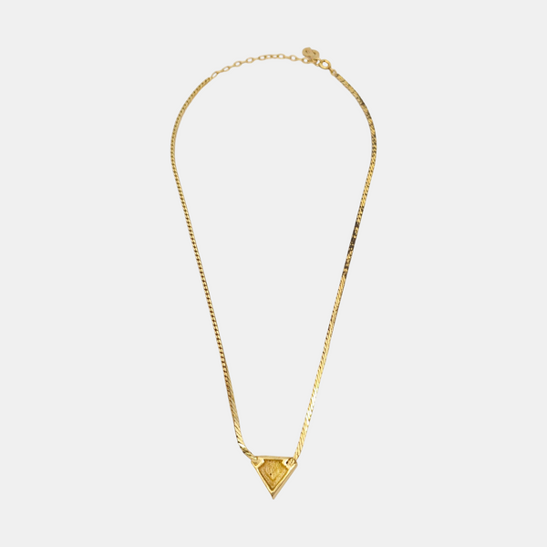 Twist Round Metal Gold Necklace