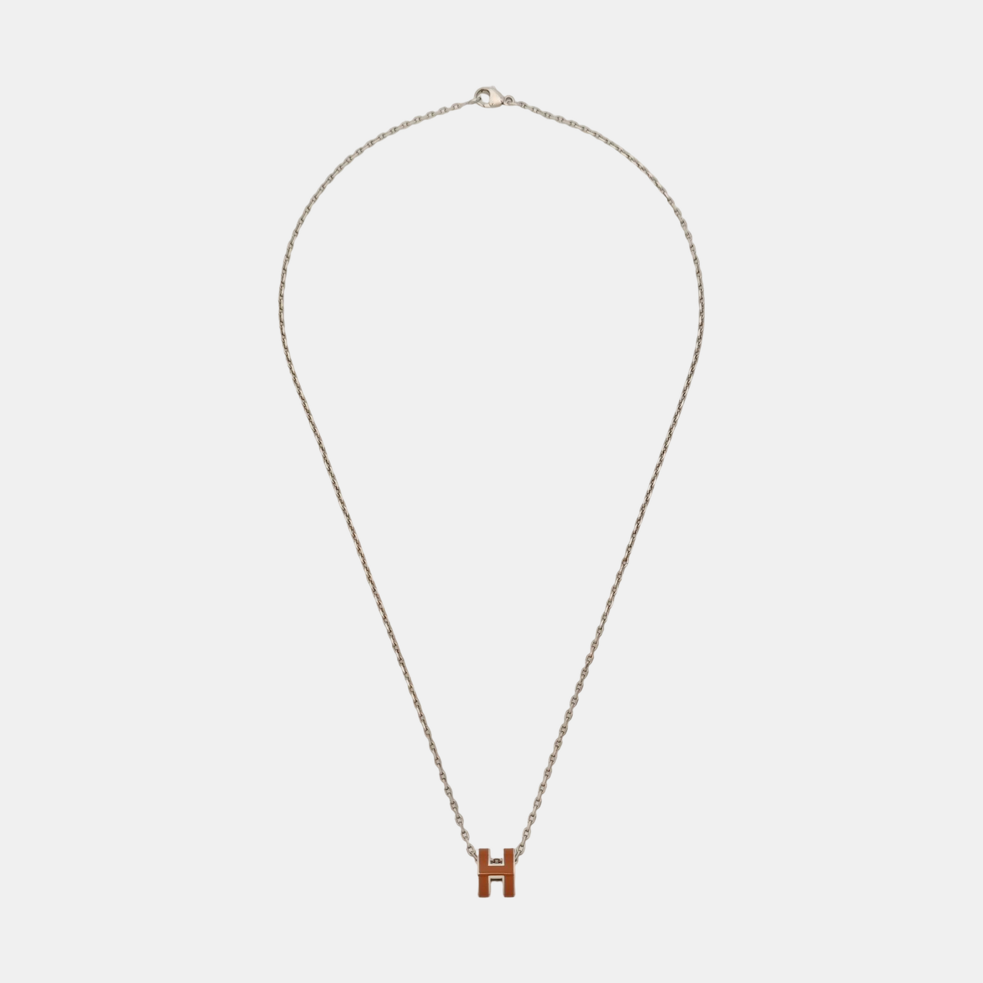 Pop H Metal Silver Necklace
