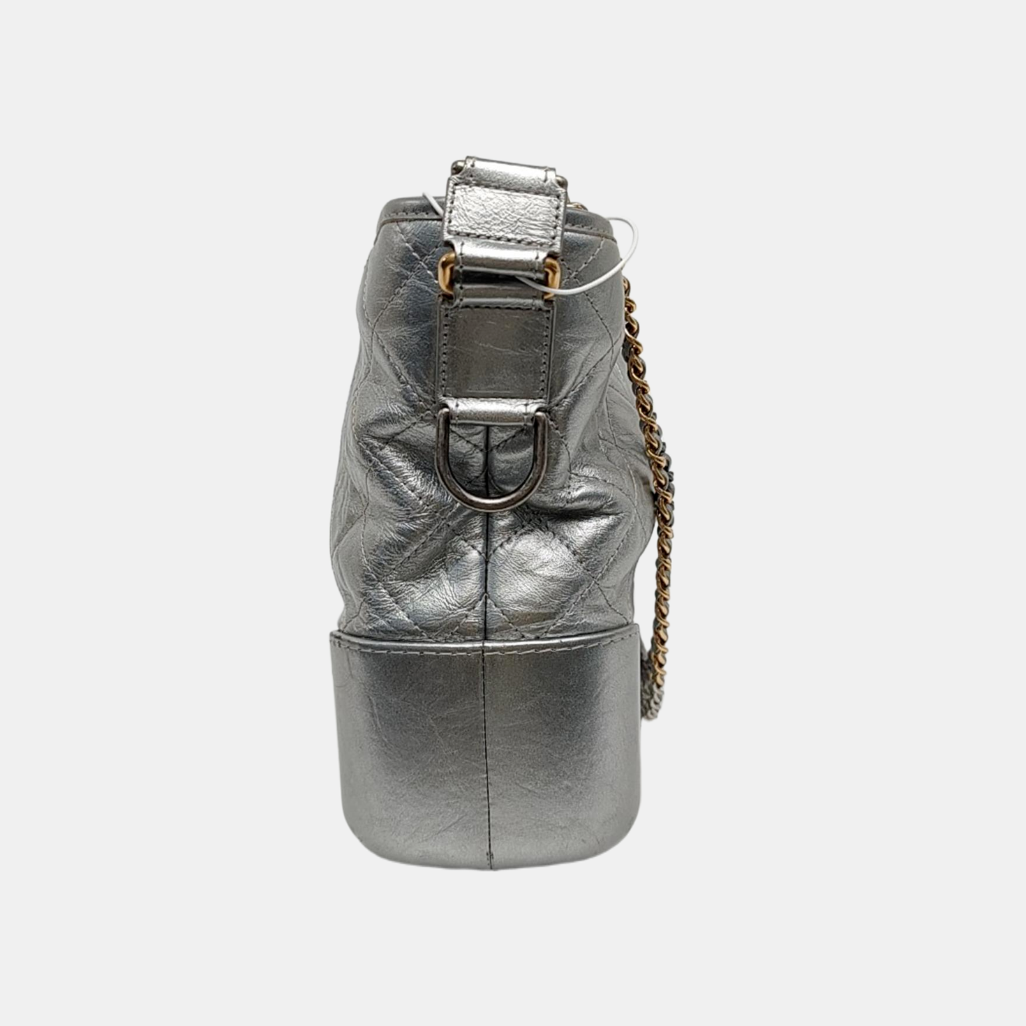 Authenticated pre-owned  GABRIELLE Medium Quilted Calfskin Silver - Shoulder Bag at Looply