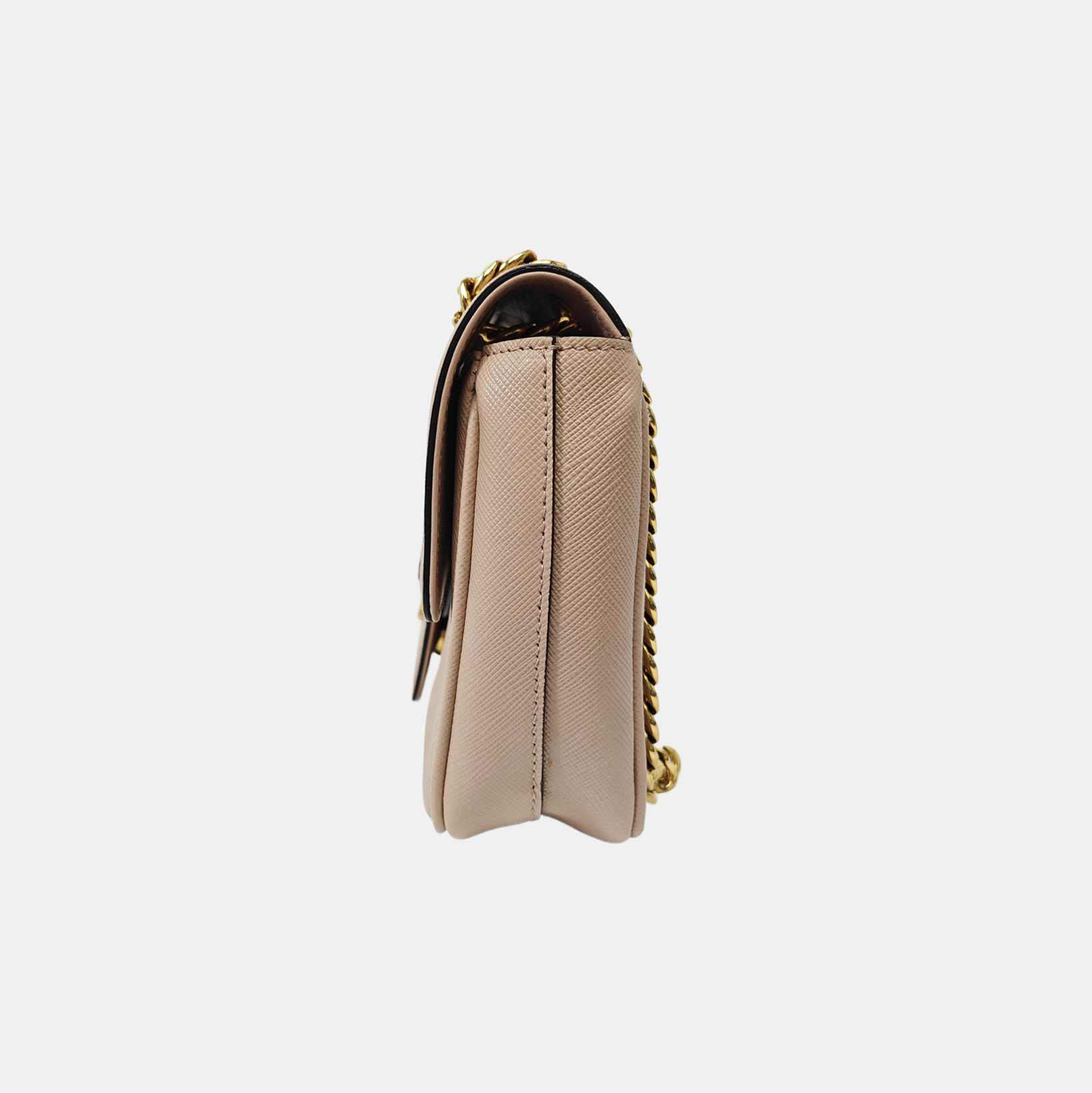 Saffiano Calfskin Shoulder Bag Brown