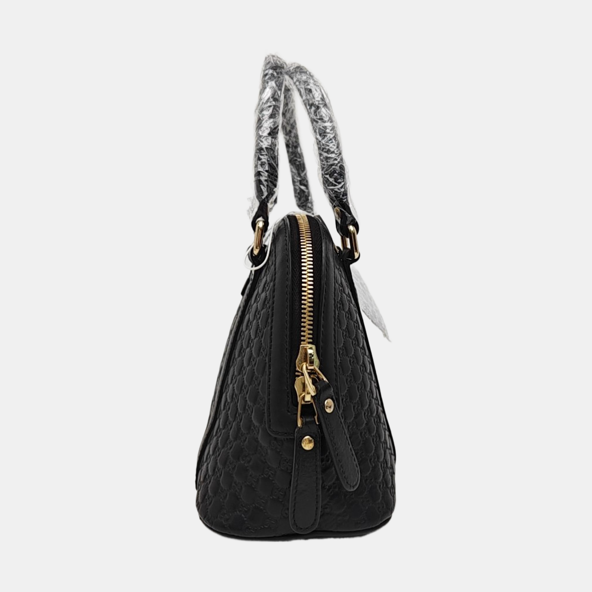 Microguccissima Monogram Calfskin Black
