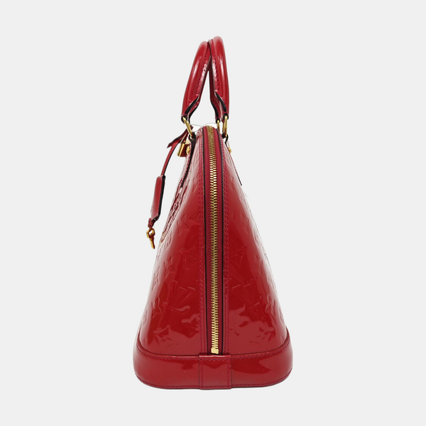 ALMA PM Monogram Patent Leather Red