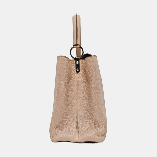 Authenticated pre-owned  CAPUCINES GM Calfskin Pink - Top Handle Bag at Looply