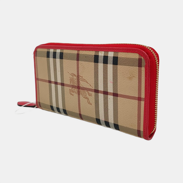 Coated Canvas Wallet Beige