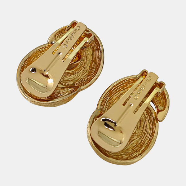 Metal Gold Clip On Earrings