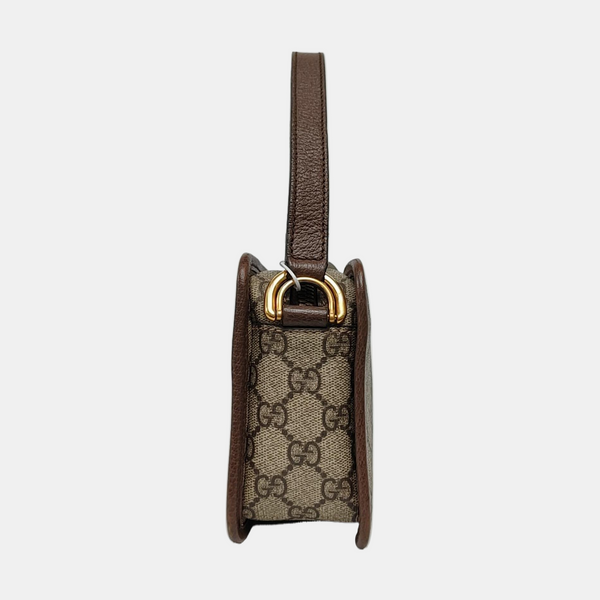 Authenticated pre-owned  Ophidia Small Monogram Coated Canvas Beige - Shoulder Bag at Looply