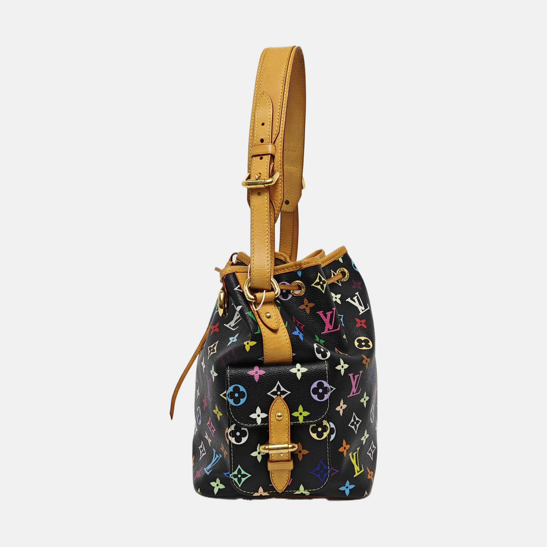 LV × TM NÉONOÉ MM Monogram Coated Canvas Black