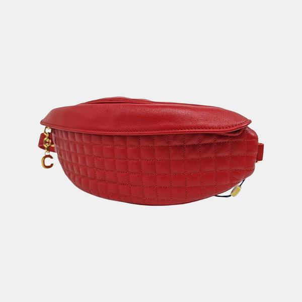 Quilted Calfskin Belt Bag Red