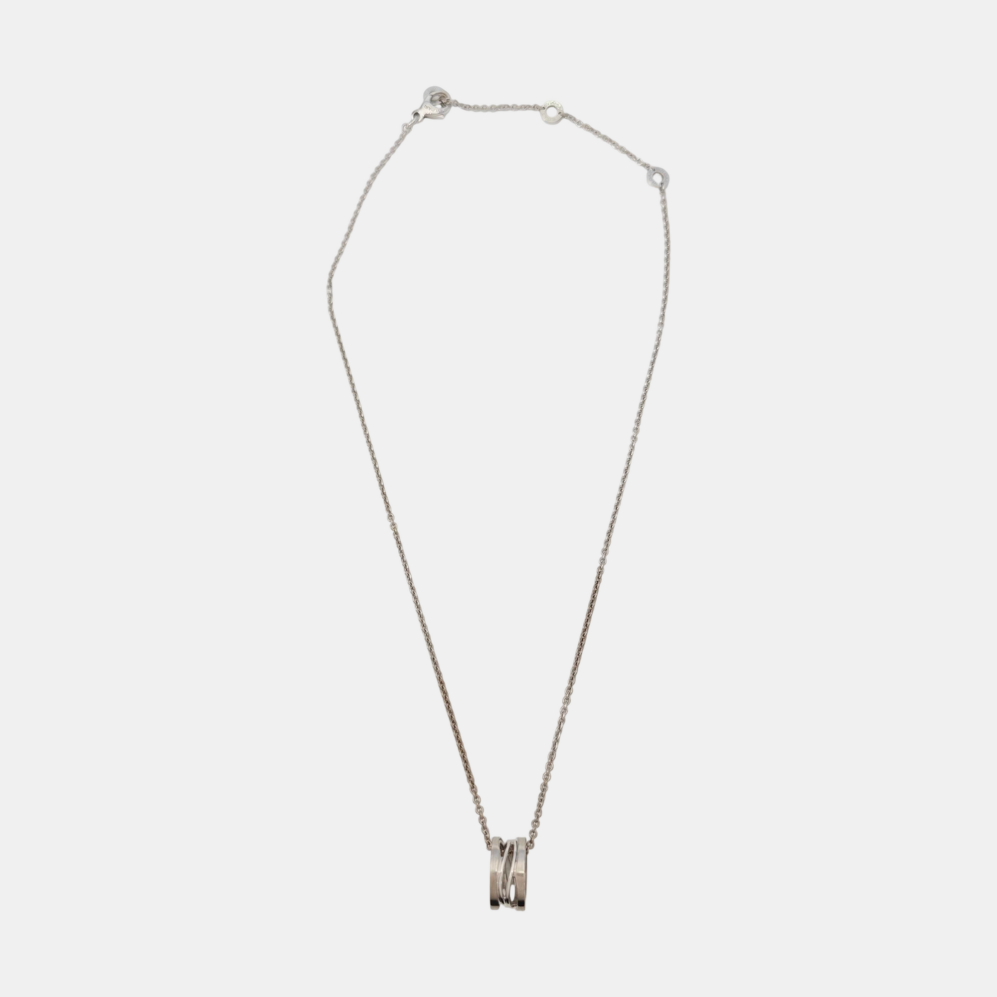 B.ZERO1 18k White Gold Silver Necklace