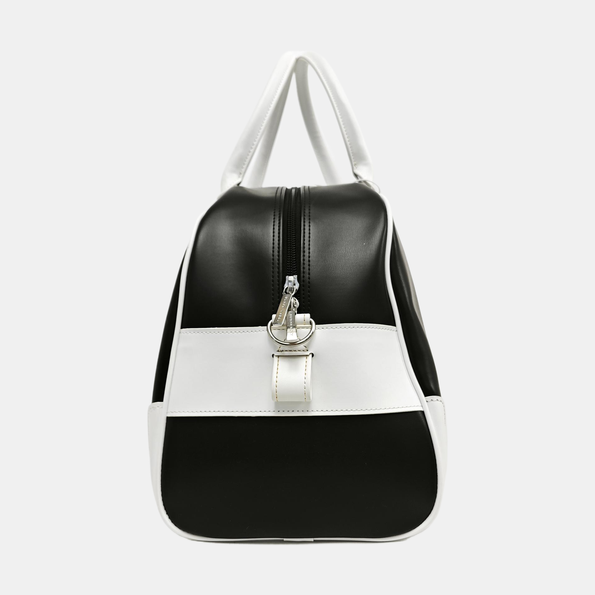 Leather Top Handle Bag Black