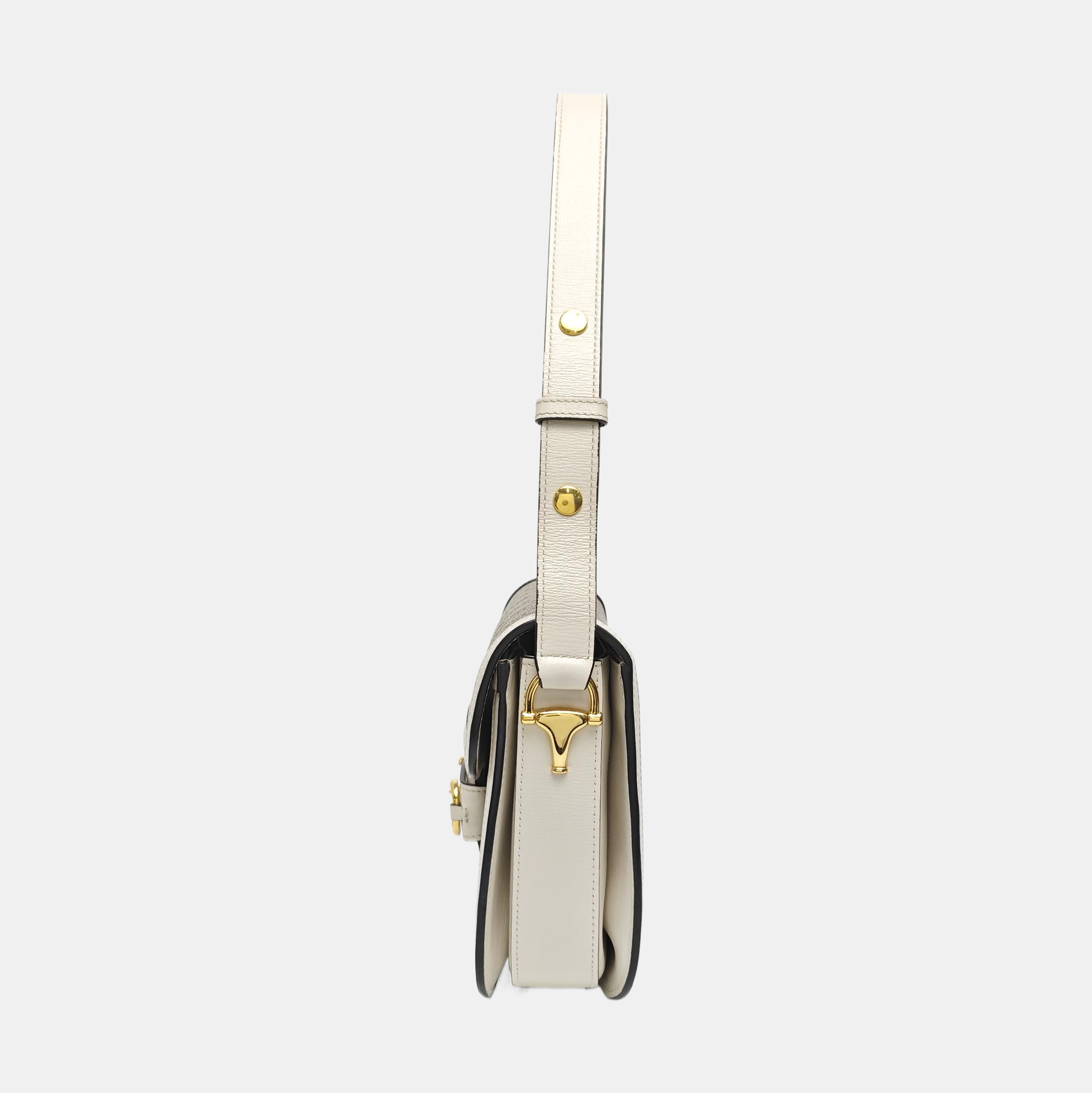 Horsebit 1955 Small Monogram Coated Canvas Beige