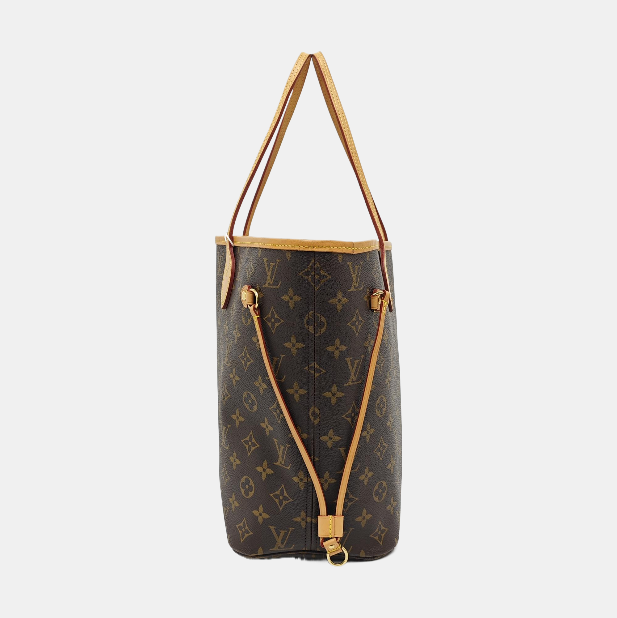 NEVERFULL MM Monogram Coated Canvas Brown