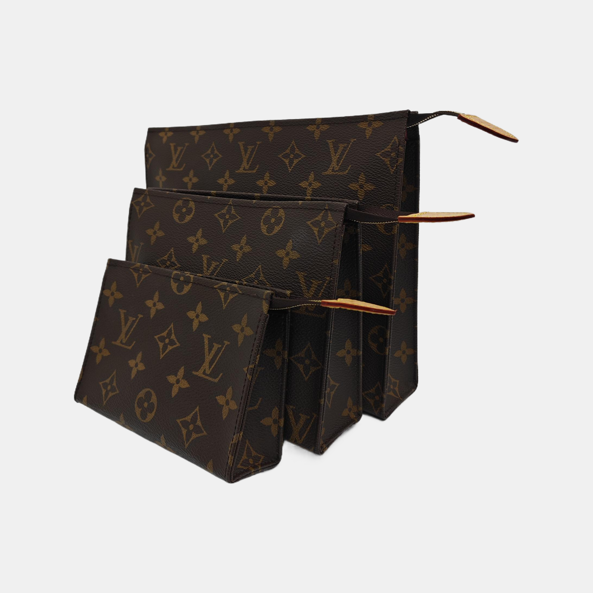 TRIO Monogram Coated Canvas Brown