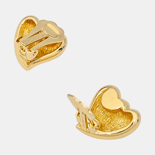 Metal Gold Clip On Earrings