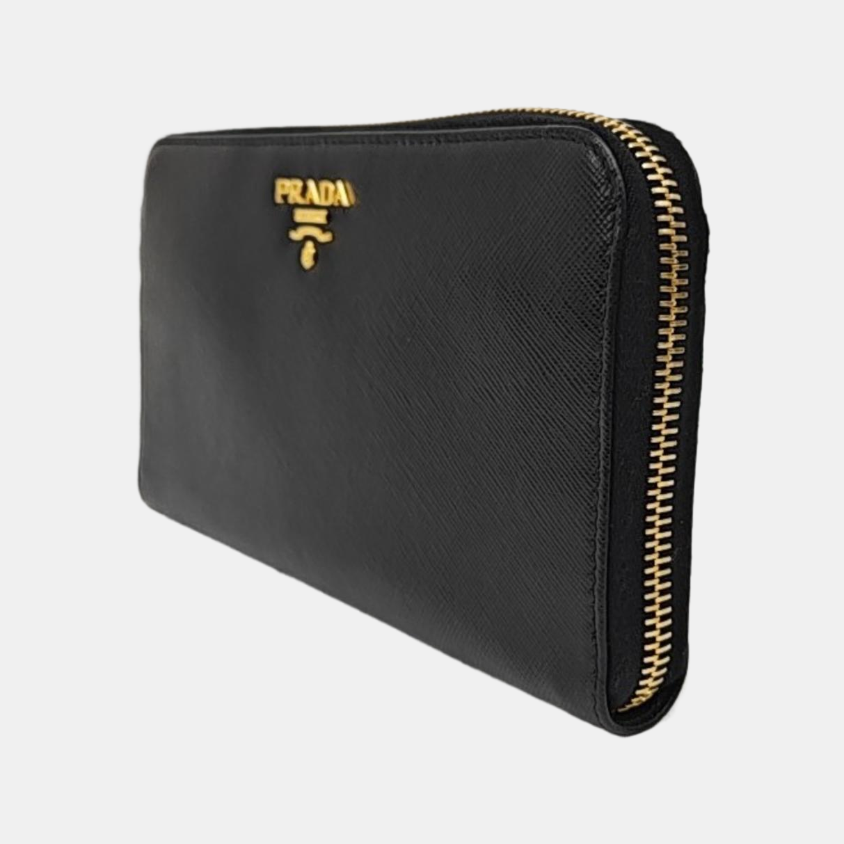 Zippy Wallet Saffiano Calfskin Black Wallet