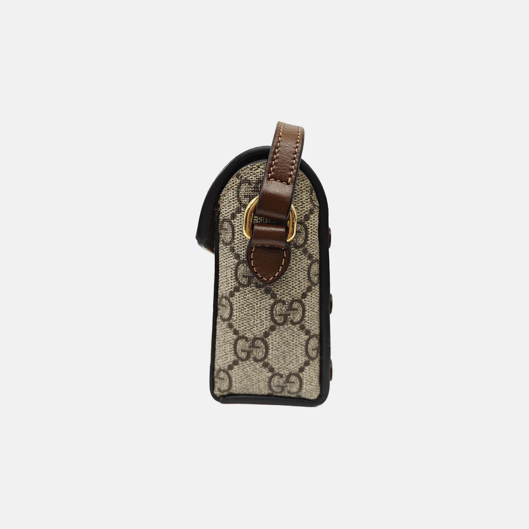 Horsebit 1955 Mini Monogram Coated Canvas Beige