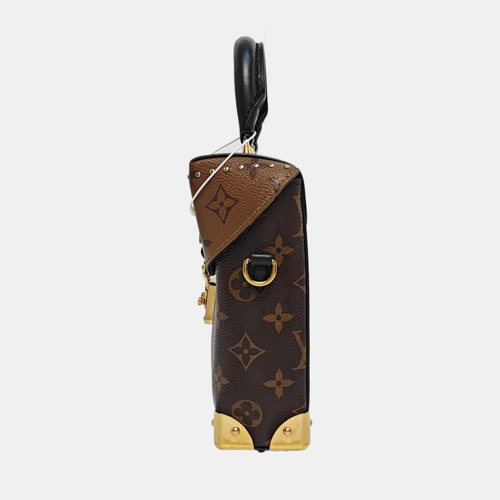 CAMERA BOX Monogram Coated Canvas Brown