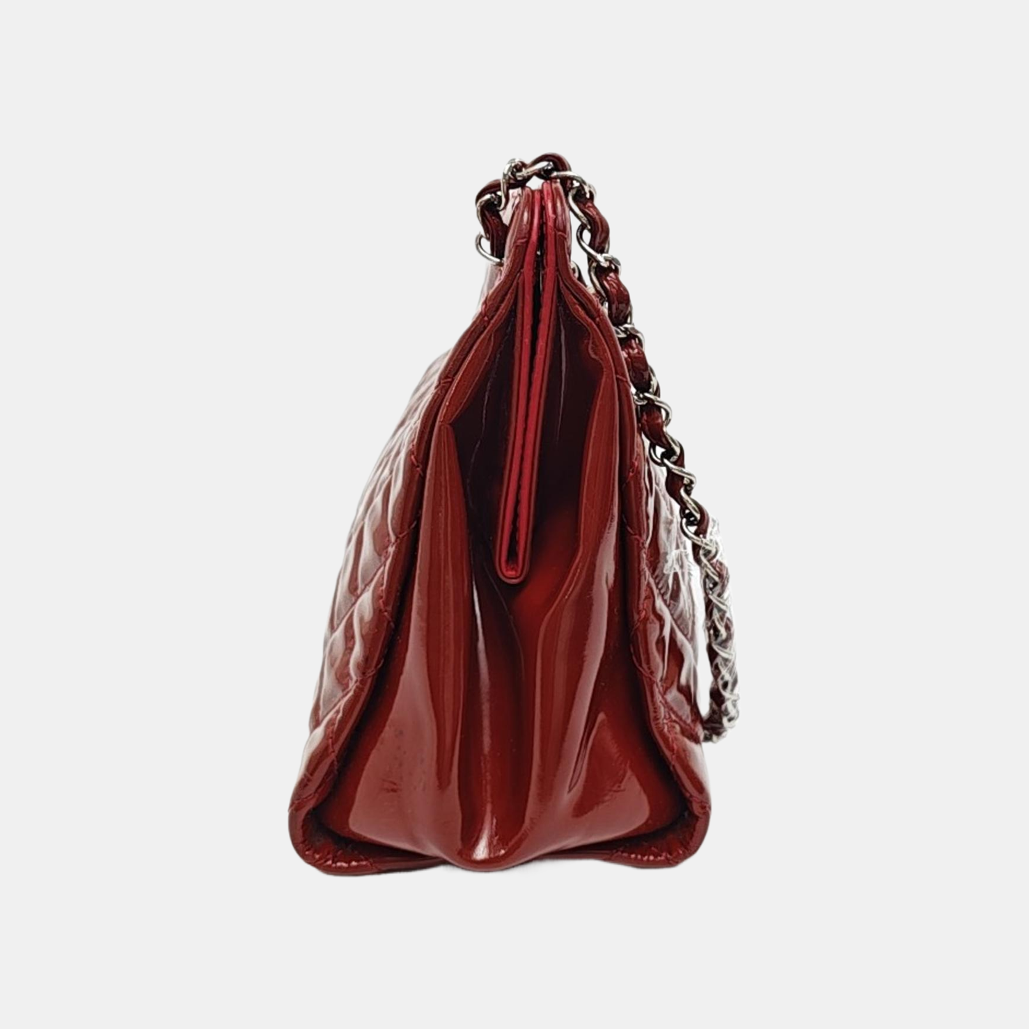 Quilted Calfskin Tote Bag Red