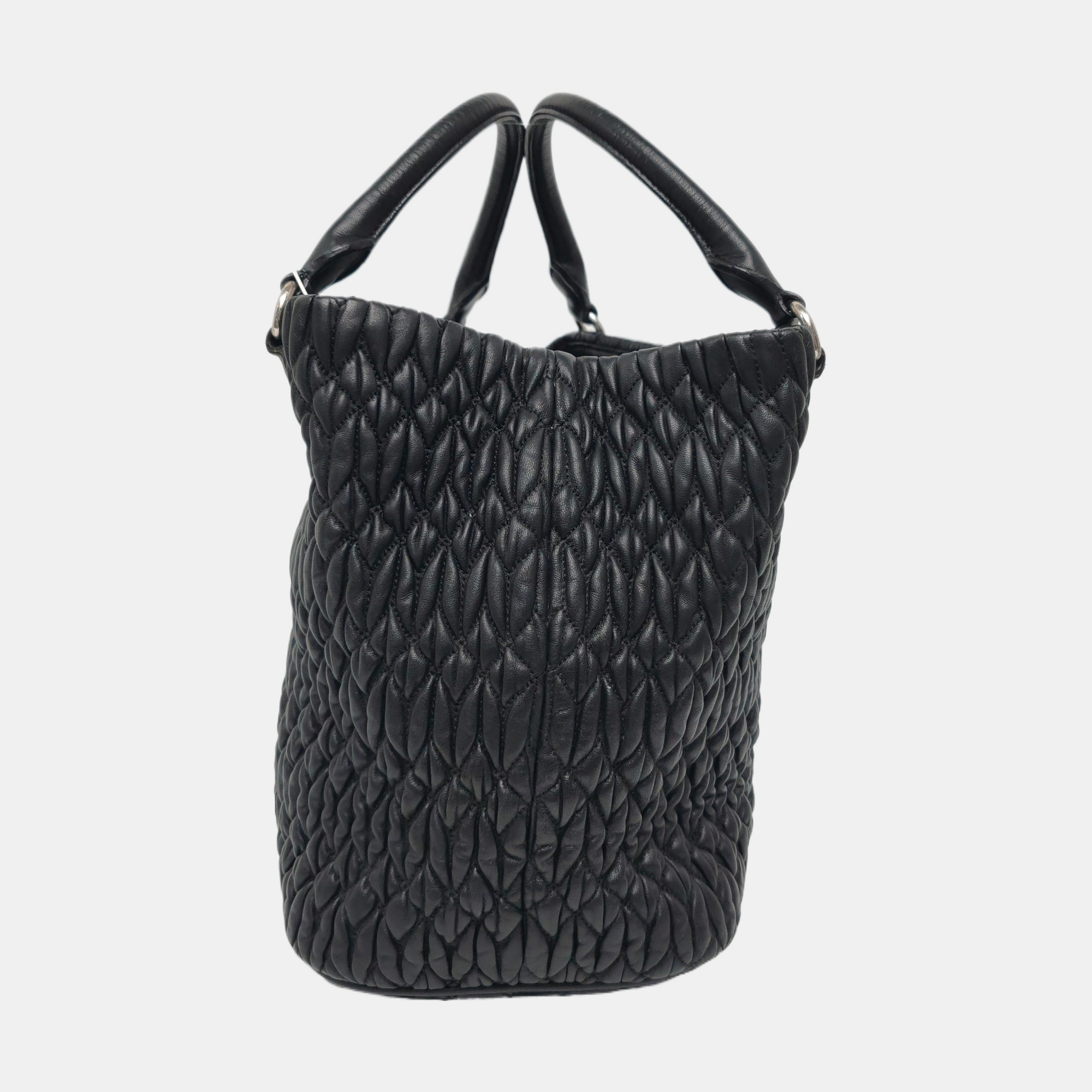 Avenue Quilted Lambskin Black