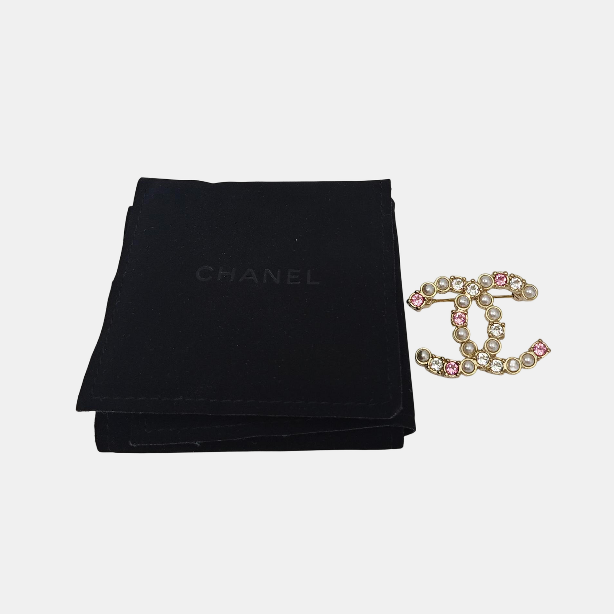 CC Logo Metal Multicolor Brooch