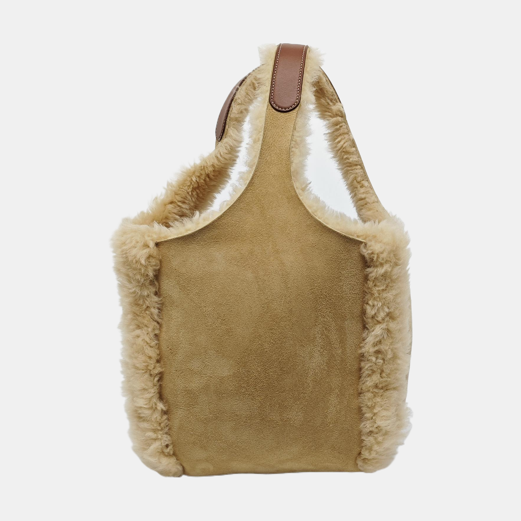 Sheepskin Bucket Bag Brown