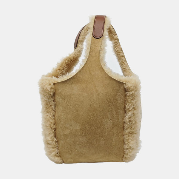 Sheepskin Bucket Bag Brown