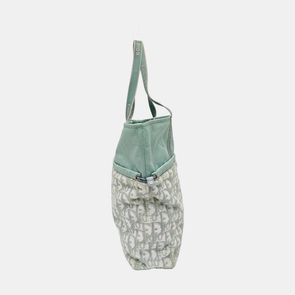 Fabric Top Handle Bag Green