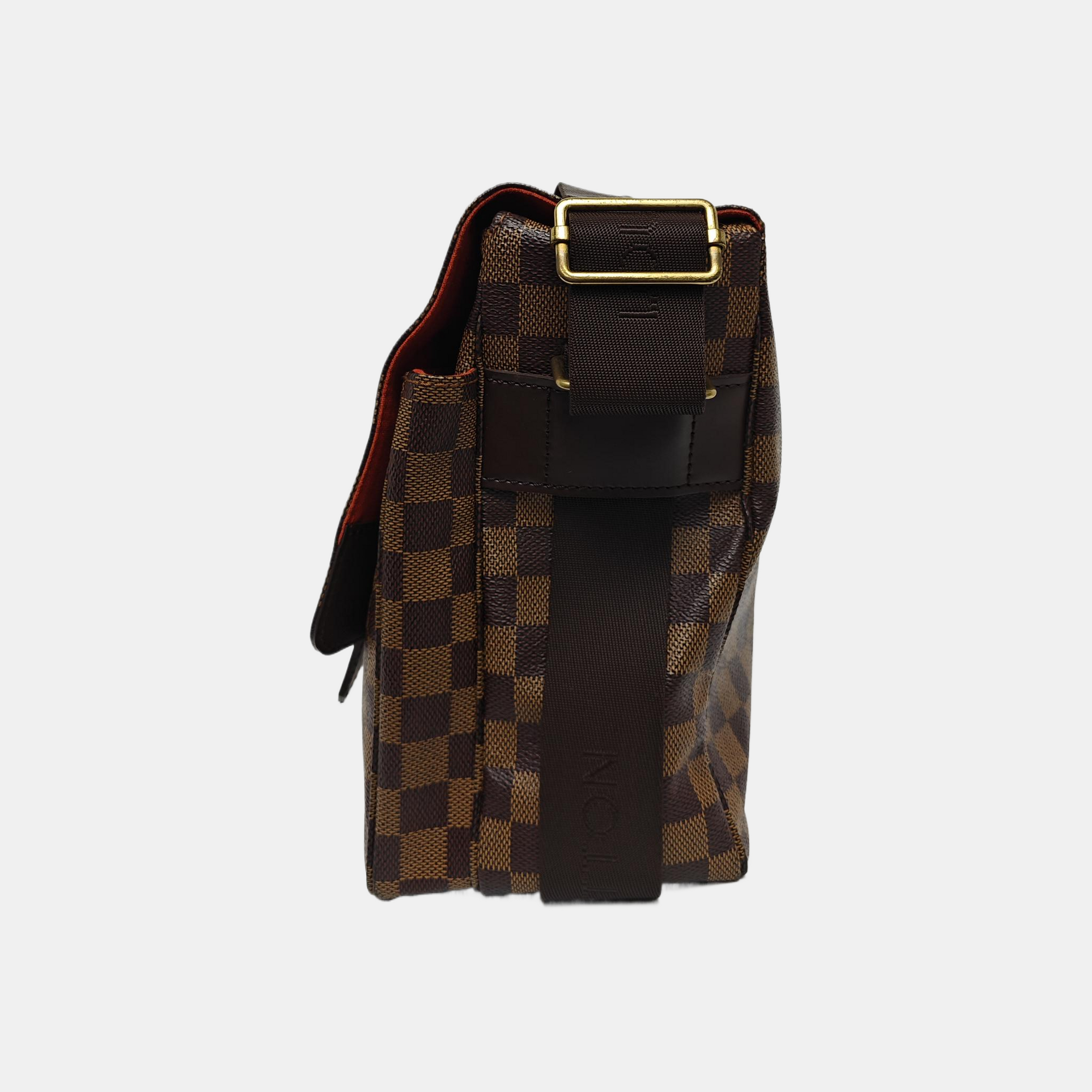 BROADWAY Damier Ebene Coated Canvas Brown
