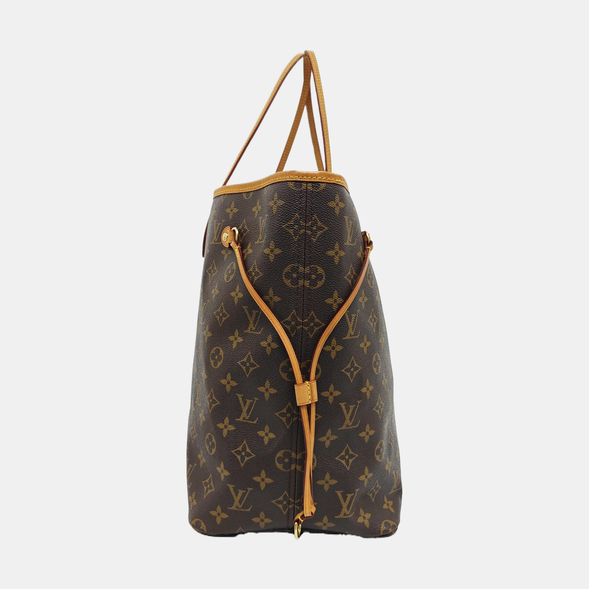 NEVERFULL Monogram Coated Canvas Brown