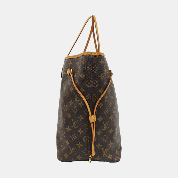 NEVERFULL Monogram Coated Canvas Brown