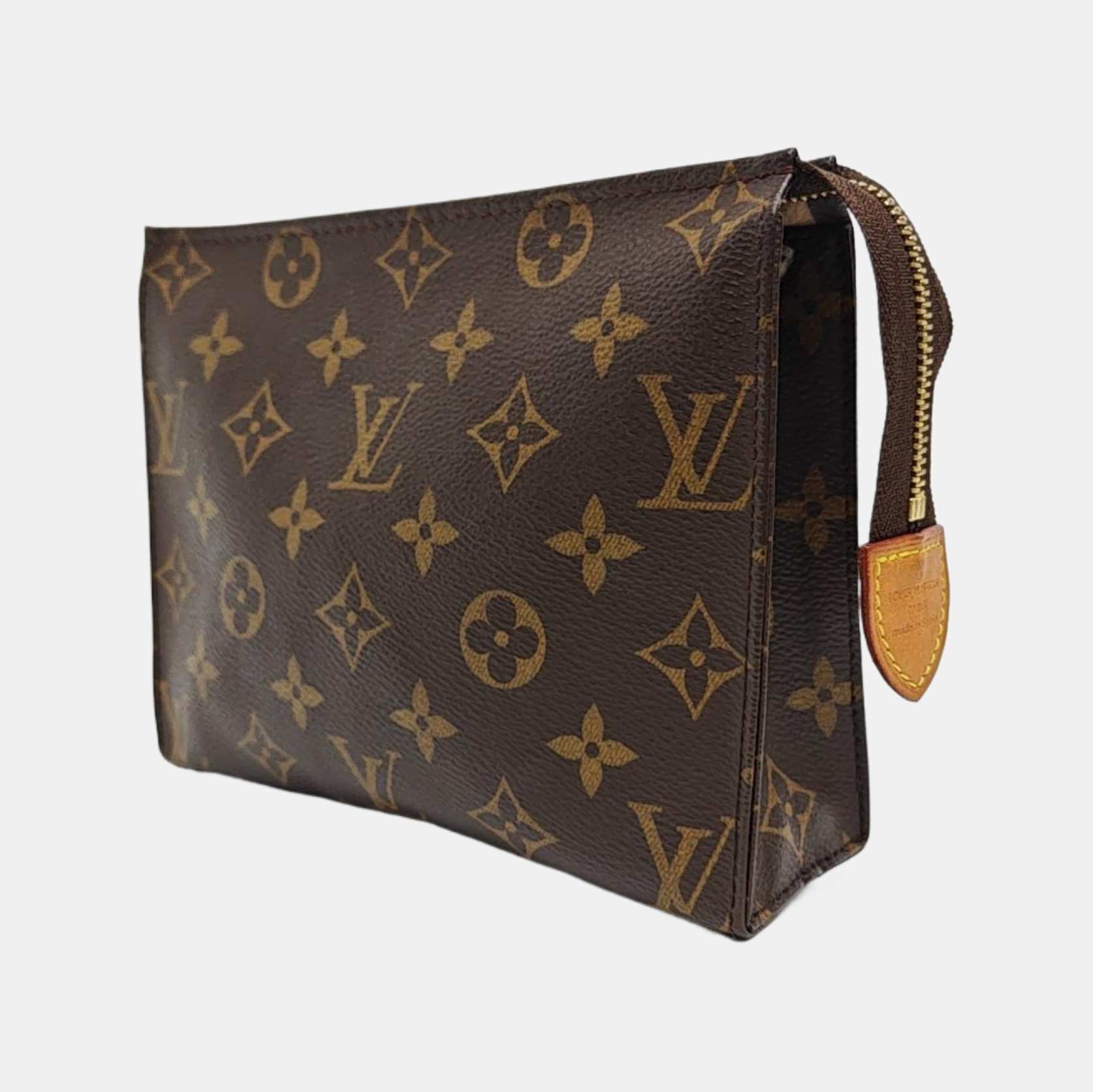 TOILET POCKET 19 Monogram Coated Canvas Brown