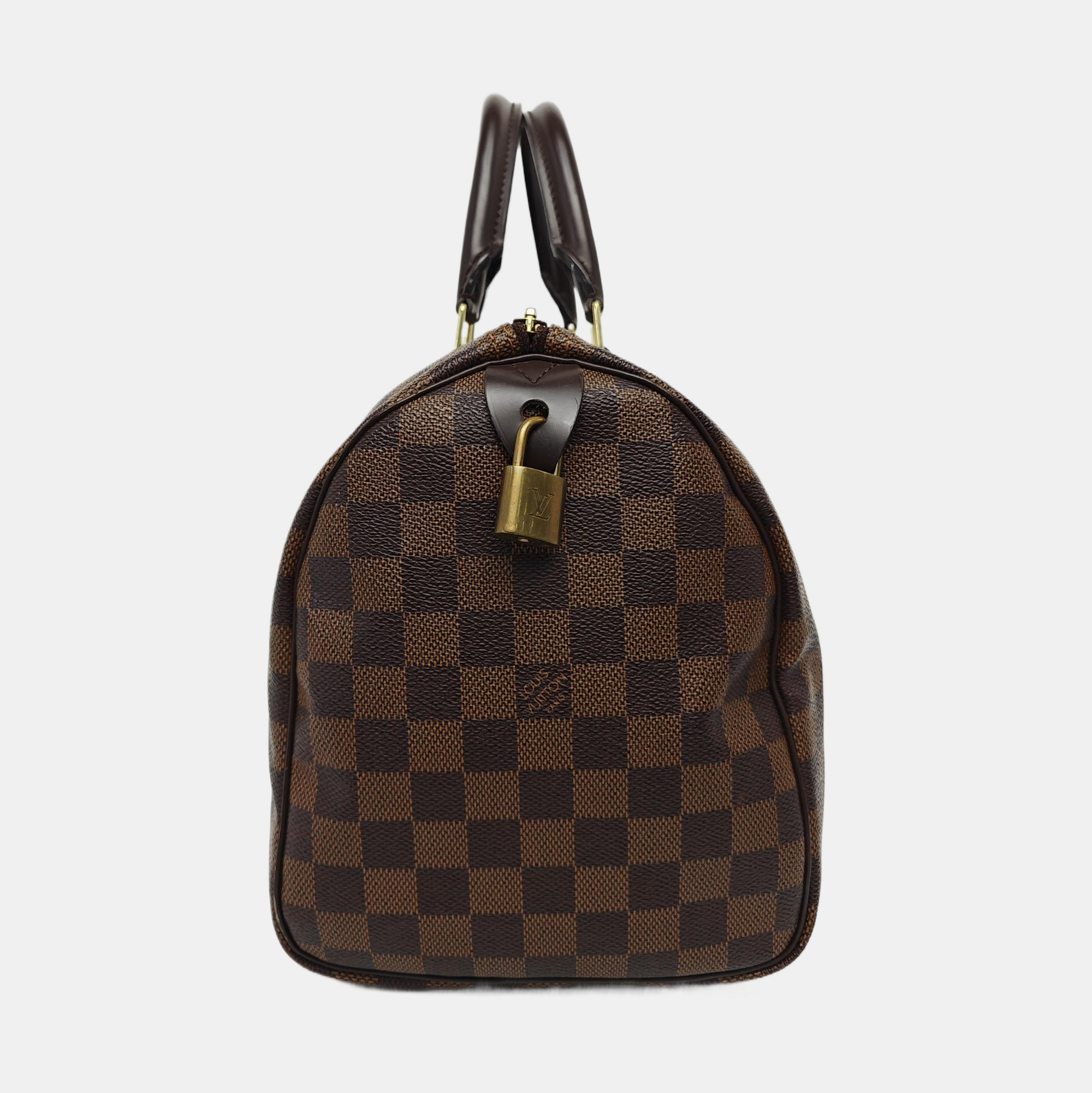 SPEEDY 30 Damier Ebene Coated Canvas Brown