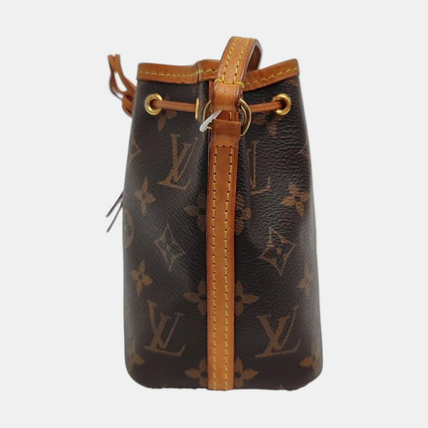 NÉONOÉ Nano Monogram Coated Canvas Brown
