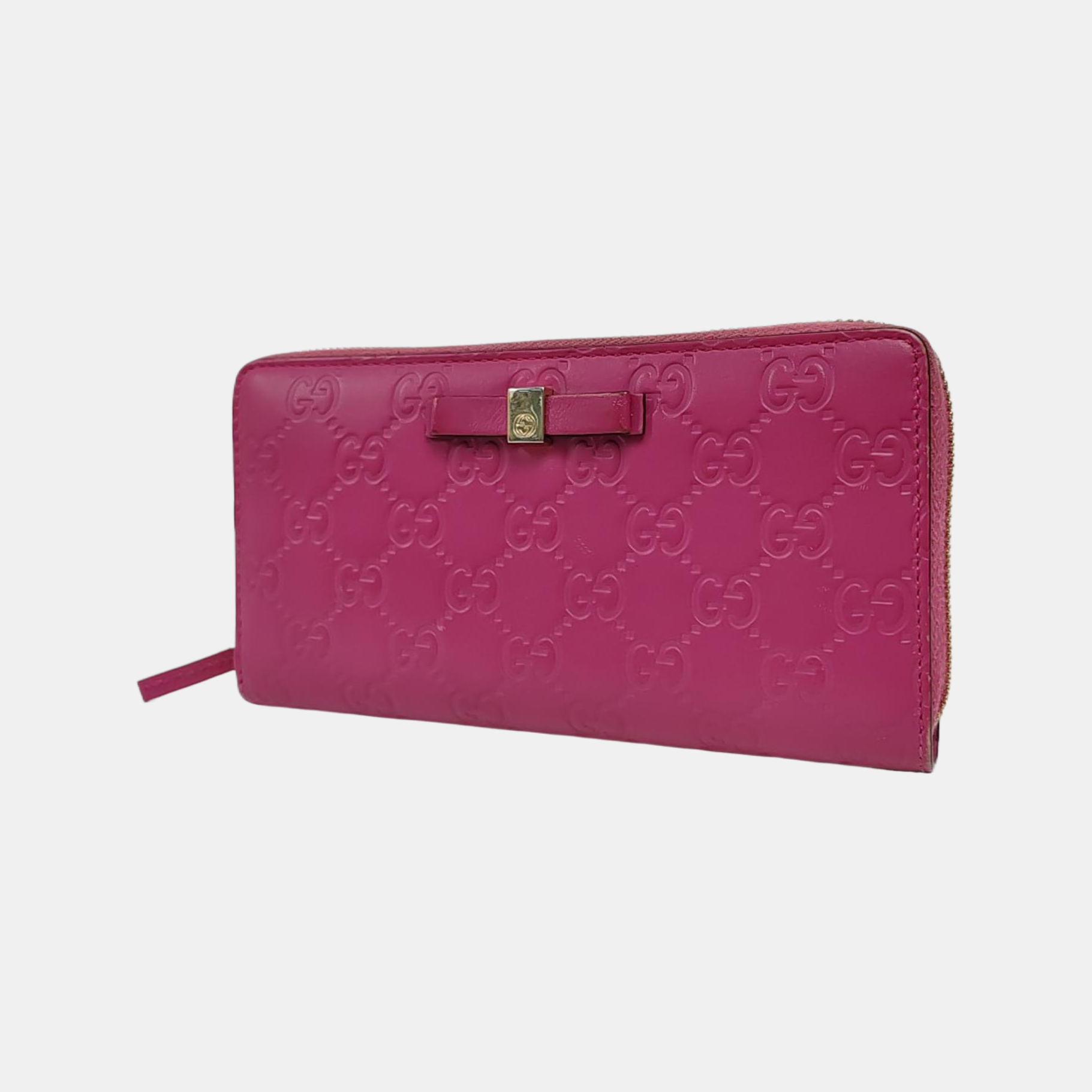 Signature Monogram Calfskin Red Wallet