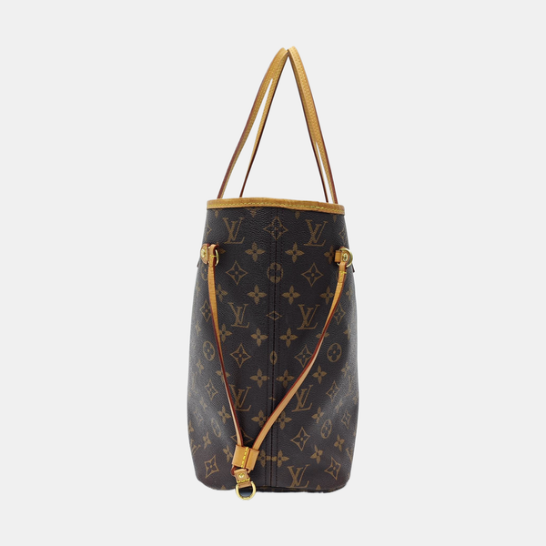 NEVERFULL MM Monogram Coated Canvas Brown