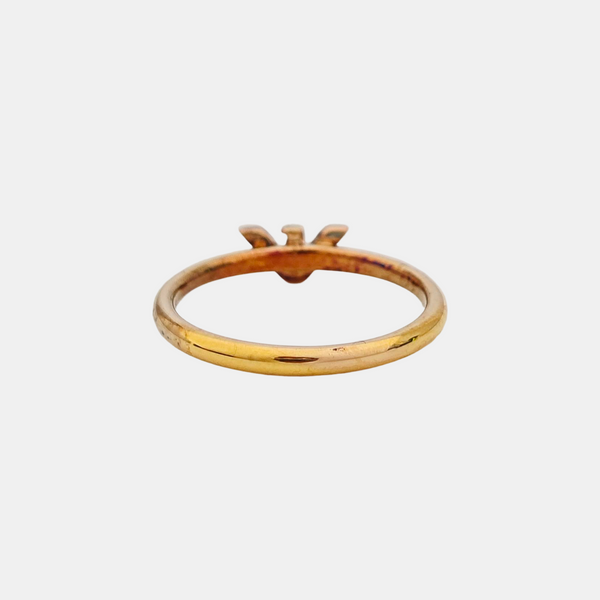 925 Sterling Silver Rose Gold Ring EU 54