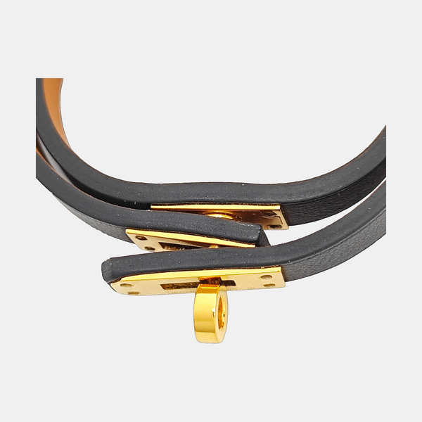 Kelly Gold Plated Black Bracelet
