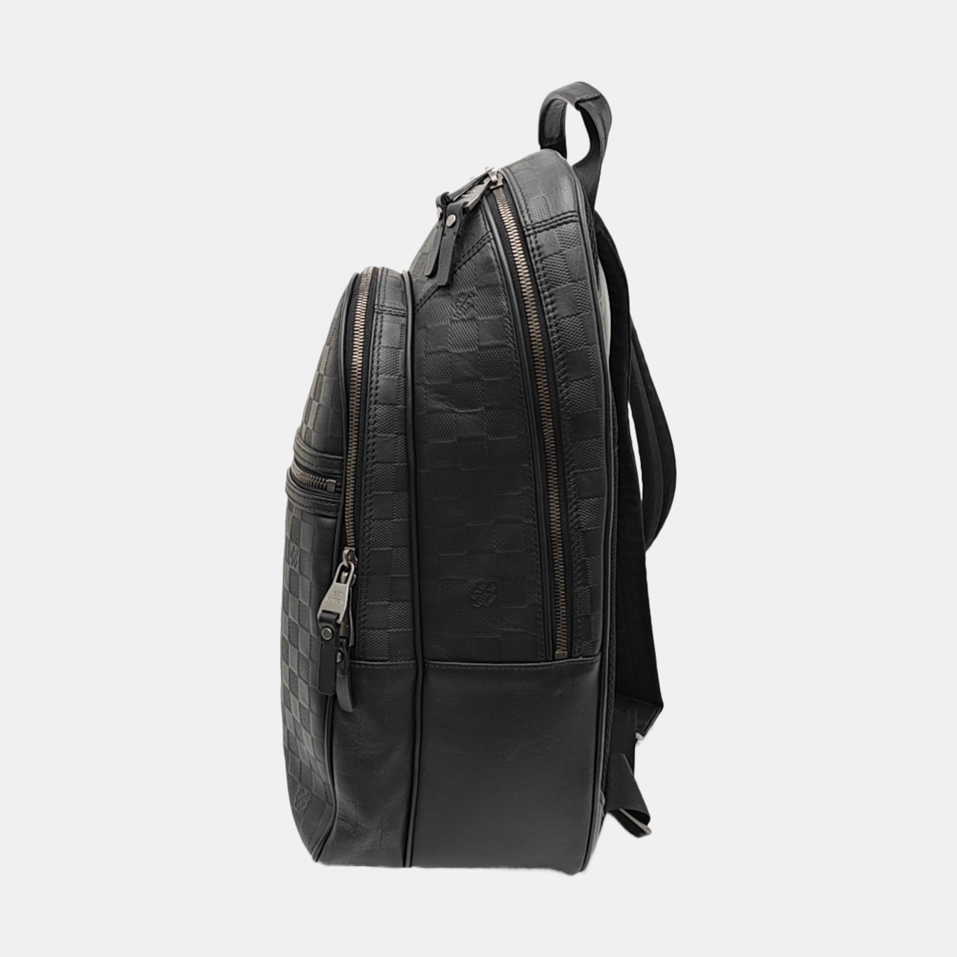 MICHAEL Damier Graphite Calfskin Black