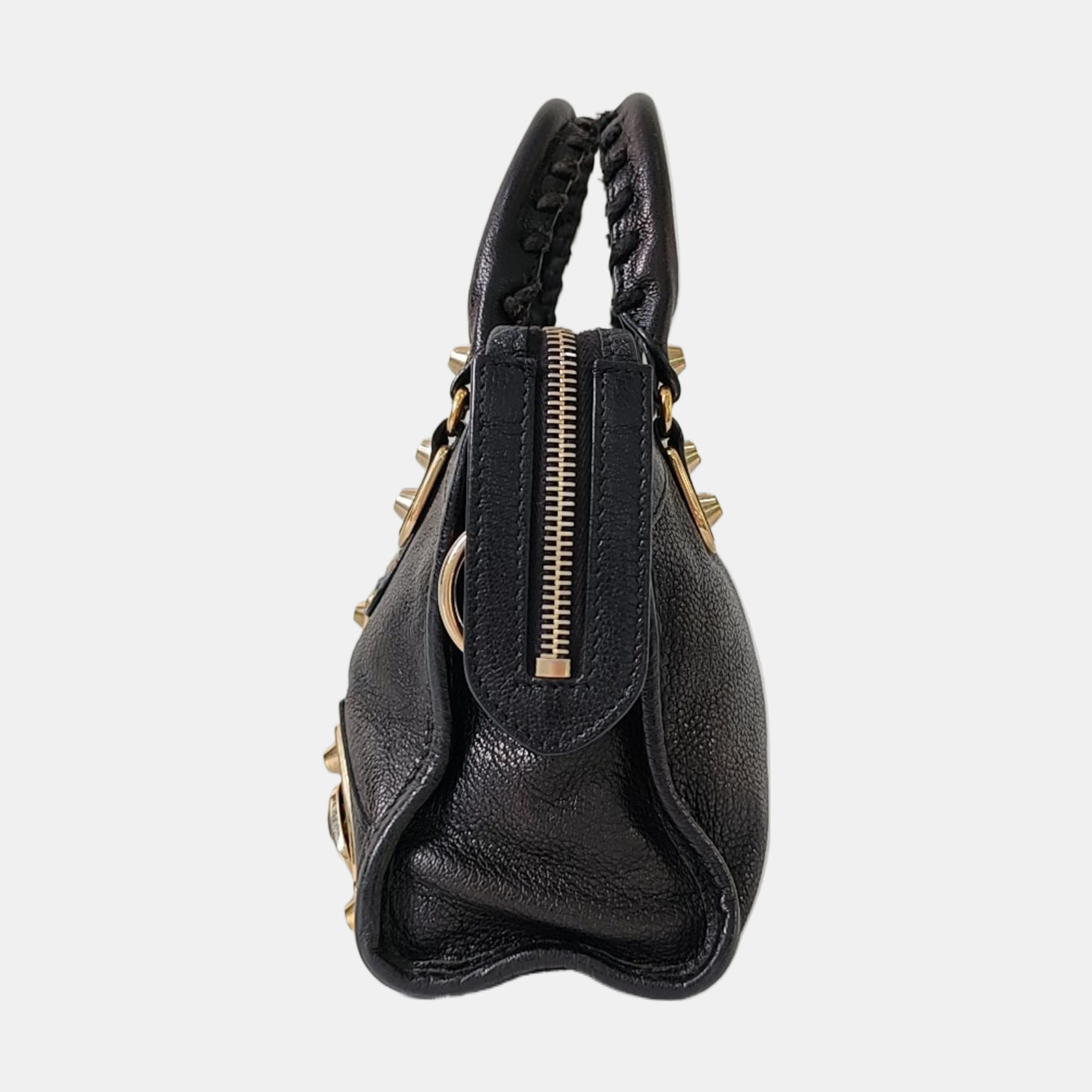 Classic Metallic Edge City Mini Lambskin Black