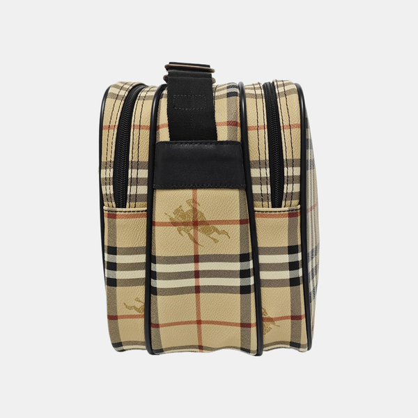 Coated Canvas Shoulder Bag Black