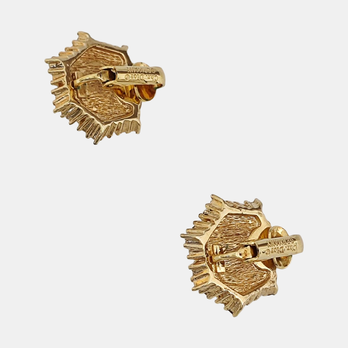 Metal Gold Clip On Earrings
