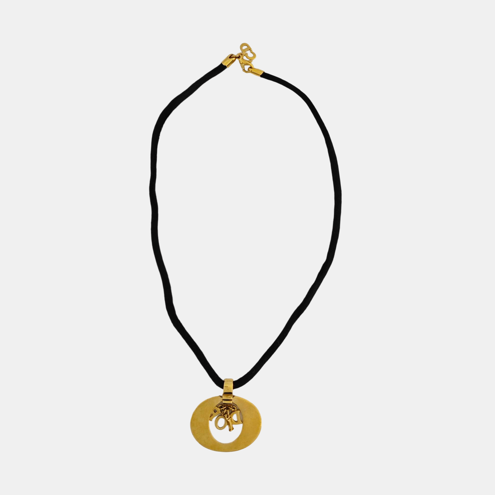 Dio(r)evolution Fabric Gold Necklace