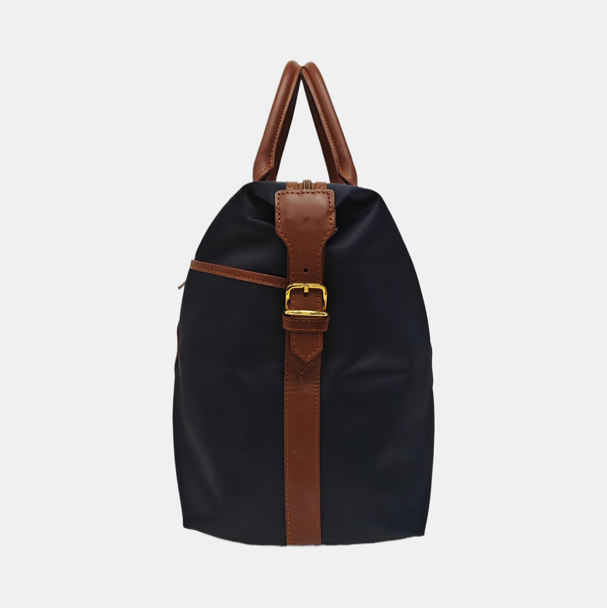 Fabric Top Handle Bag Blue