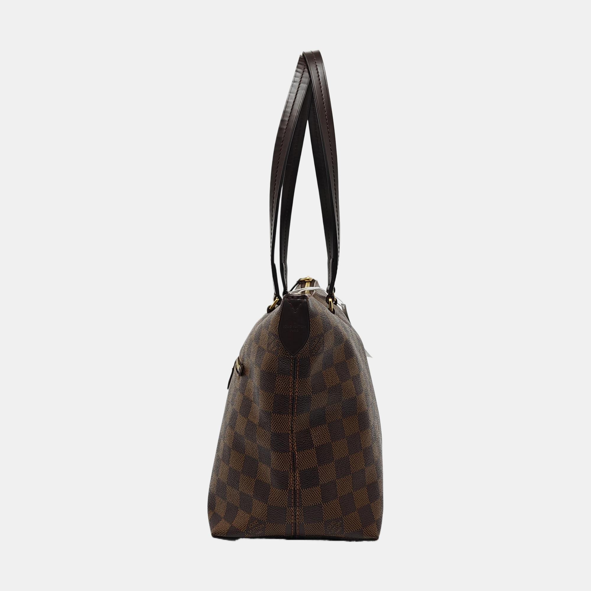IENA MM Damier Ebene Coated Canvas Brown