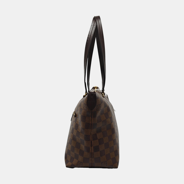 IENA MM Damier Ebene Coated Canvas Brown