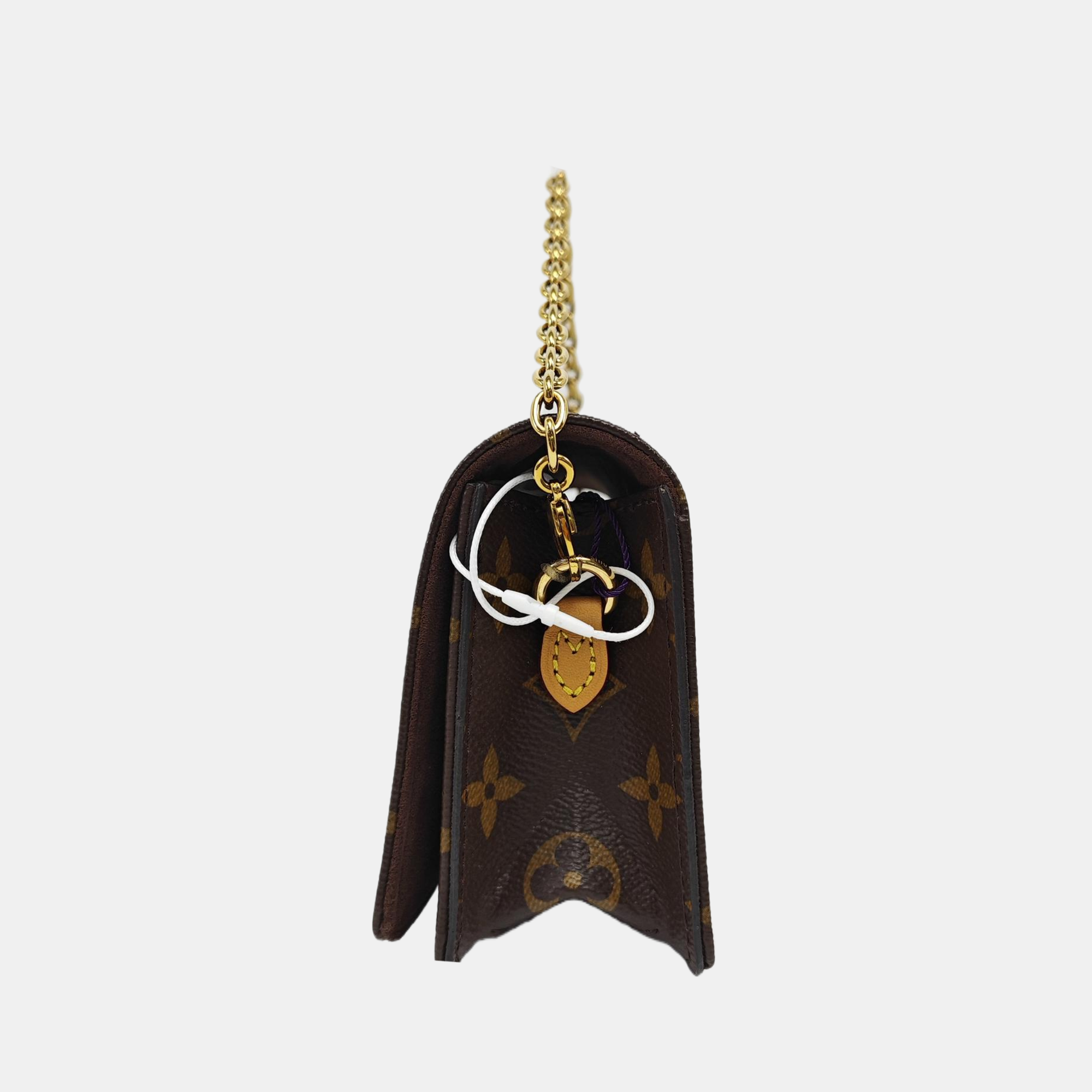 Lily Monogram Coated Canvas Brown