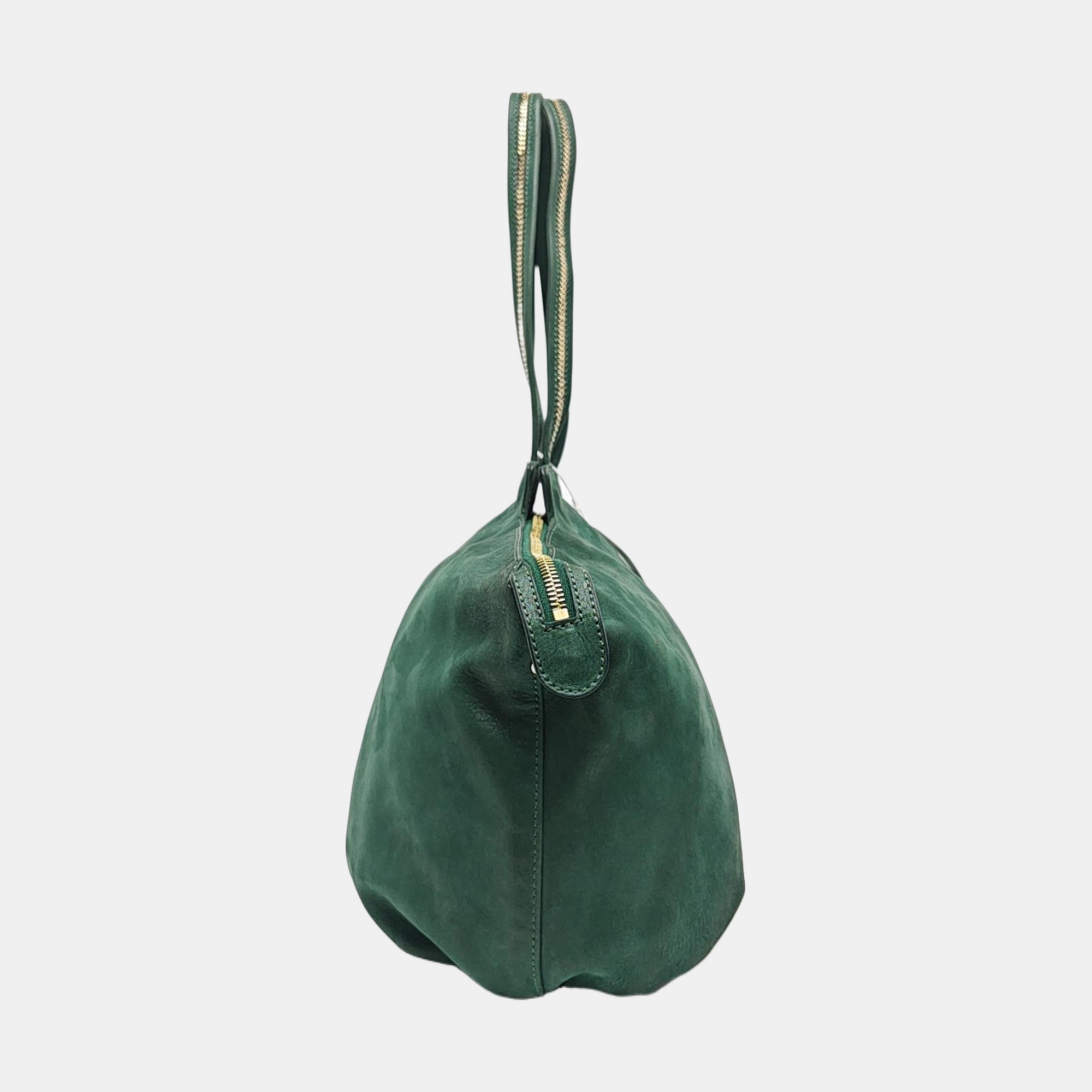 Calfskin Top Handle Bag Green